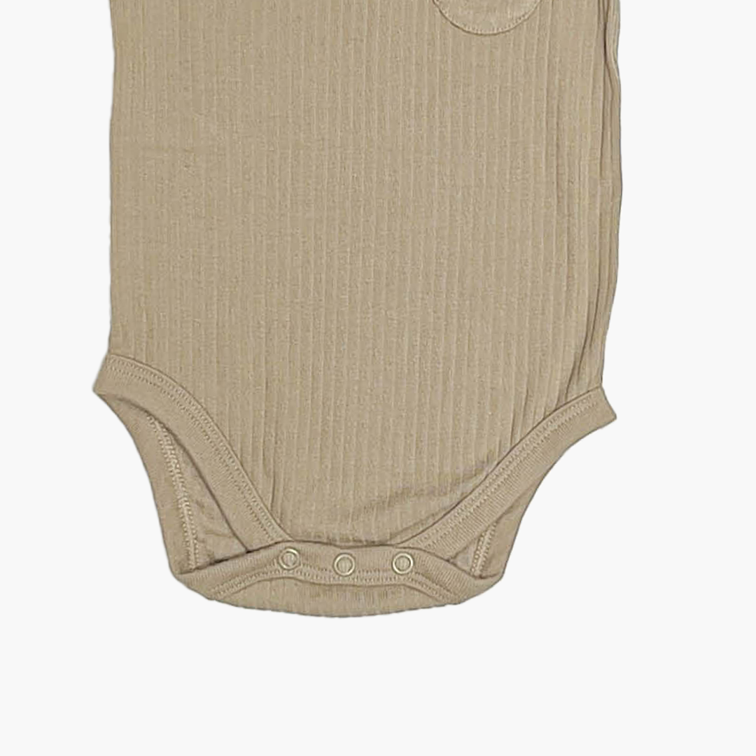 OLIVE GREEN RIBBED ONESIE