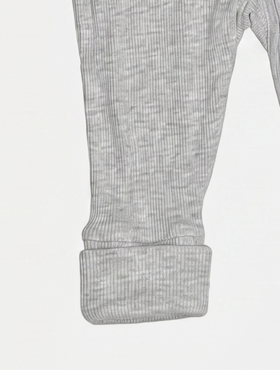 LIGHT GREY RIBBED ROMPER