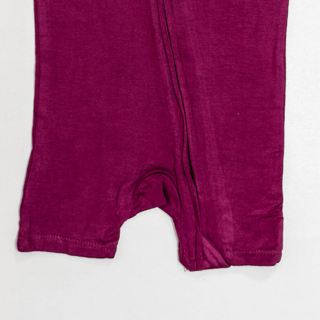 WINE VISCOUS ZIPPER JUMPSUIT