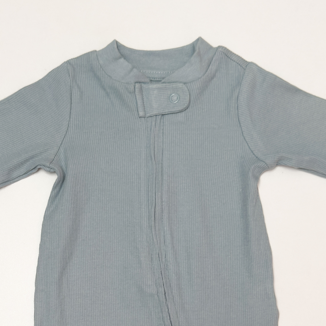 PASTEL BLUE ZIPPER SLEEPSUIT