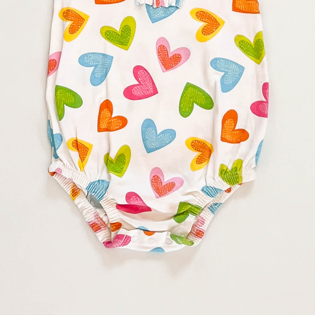 LOVE PRINTED GIRLS ONESIE