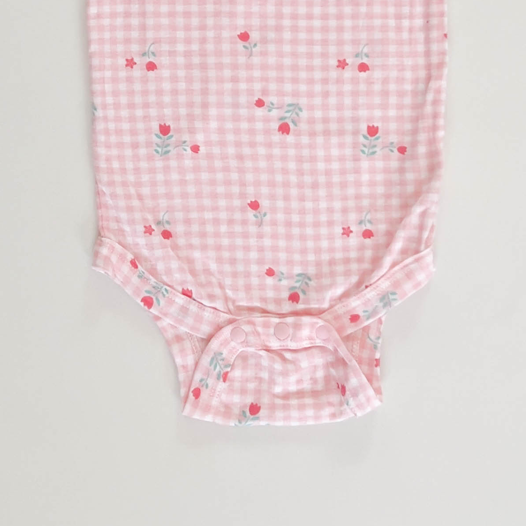 PINK FLORAL ONESIE