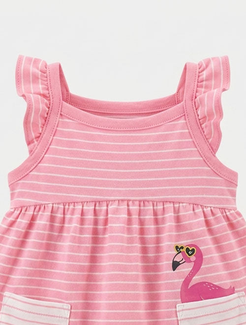 Pink stripes sunsuit