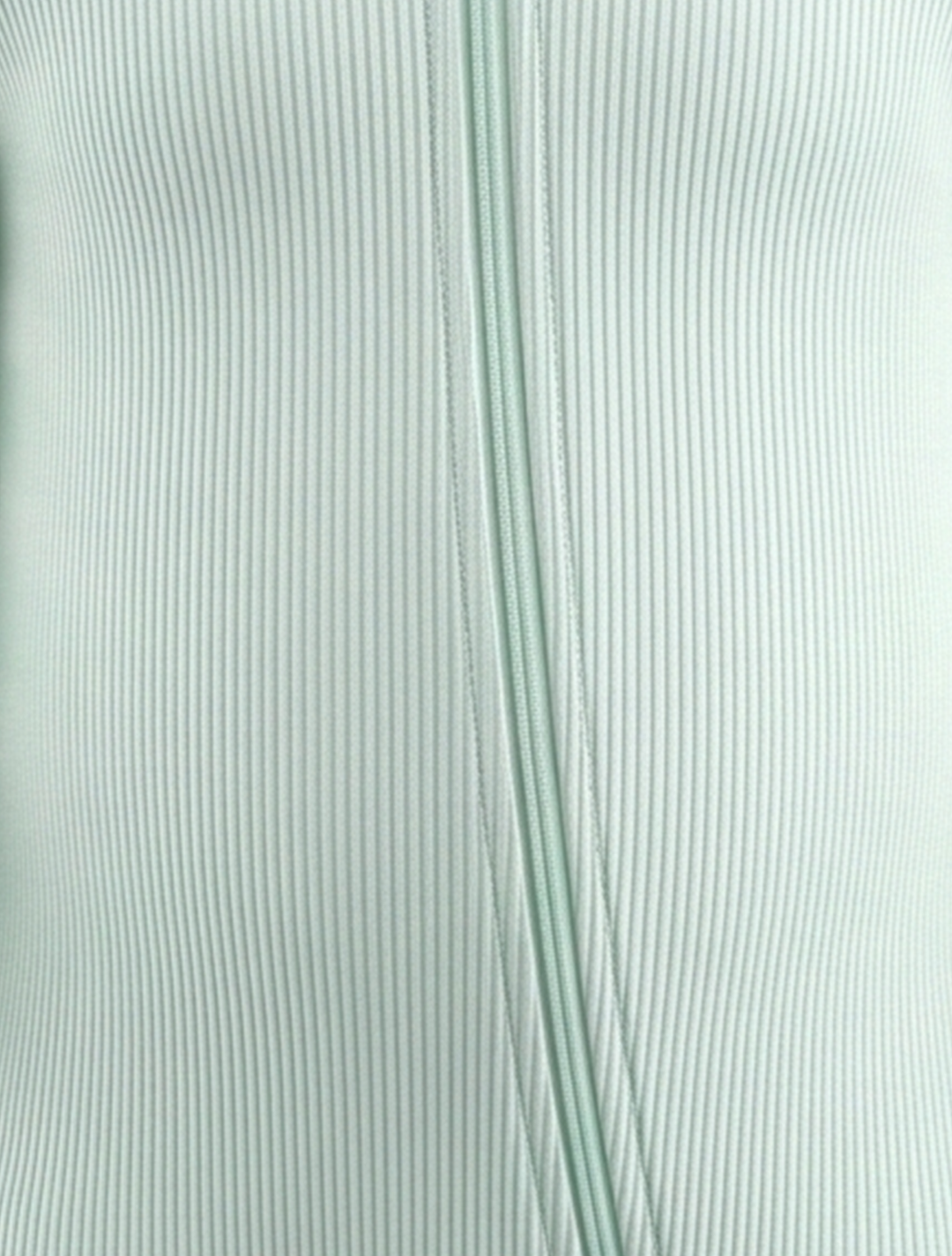 Mint green ribbed zipper sleepsuit