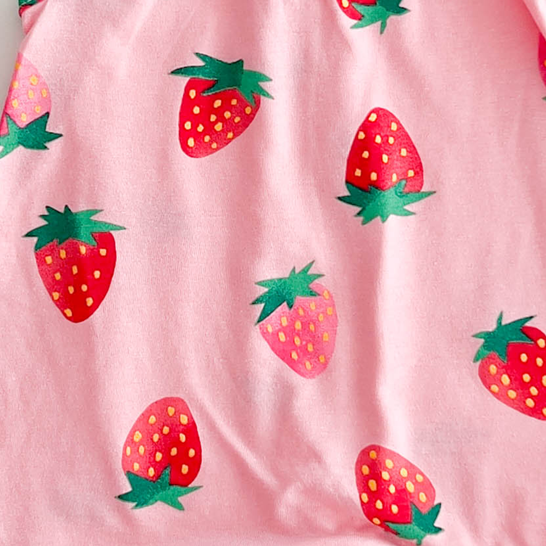 STRAWBERRY PATTERNED FANCY JUMPSUIT