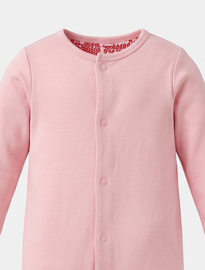Dusty pink button sleepsuit