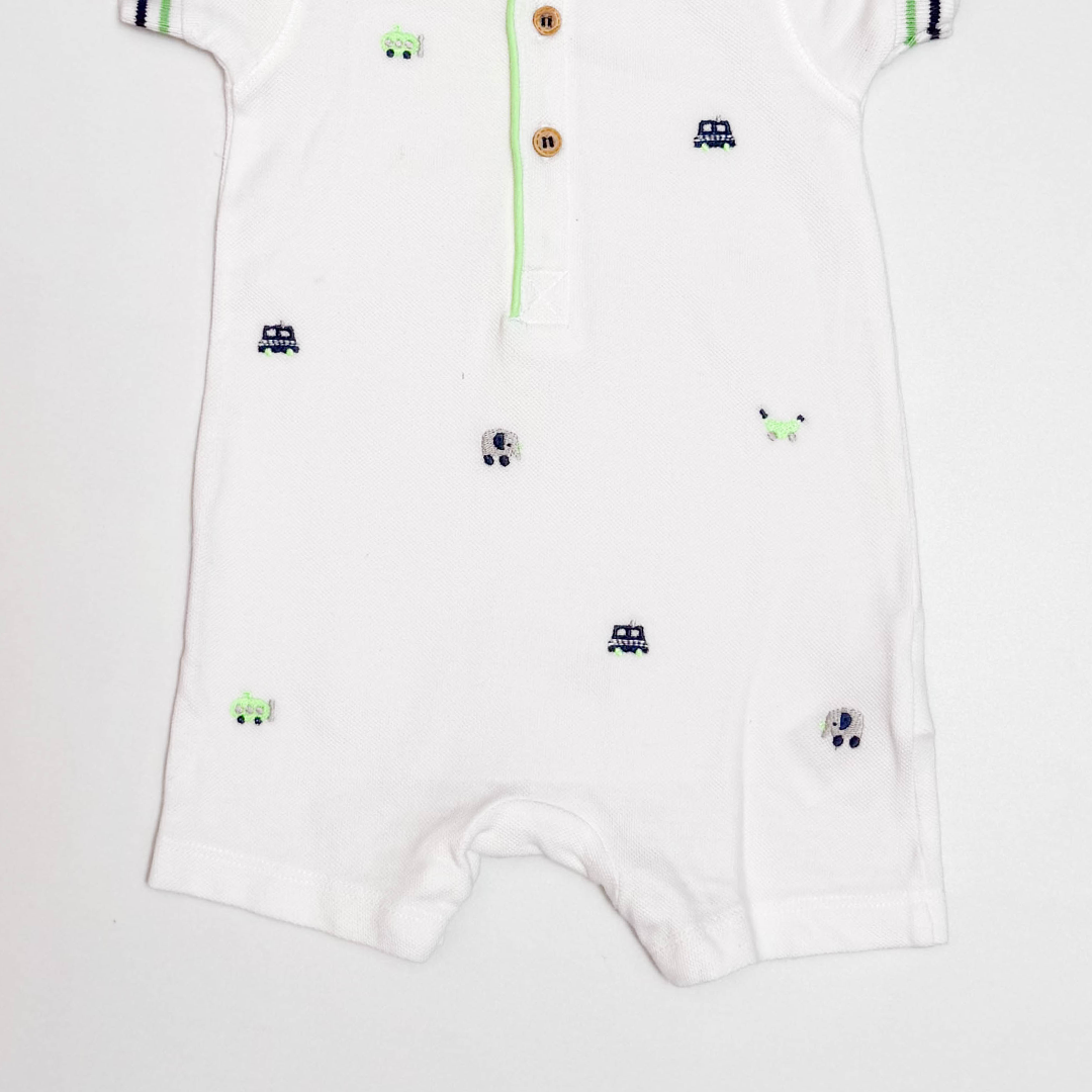 WHITE PRINTED JUMPSUIT