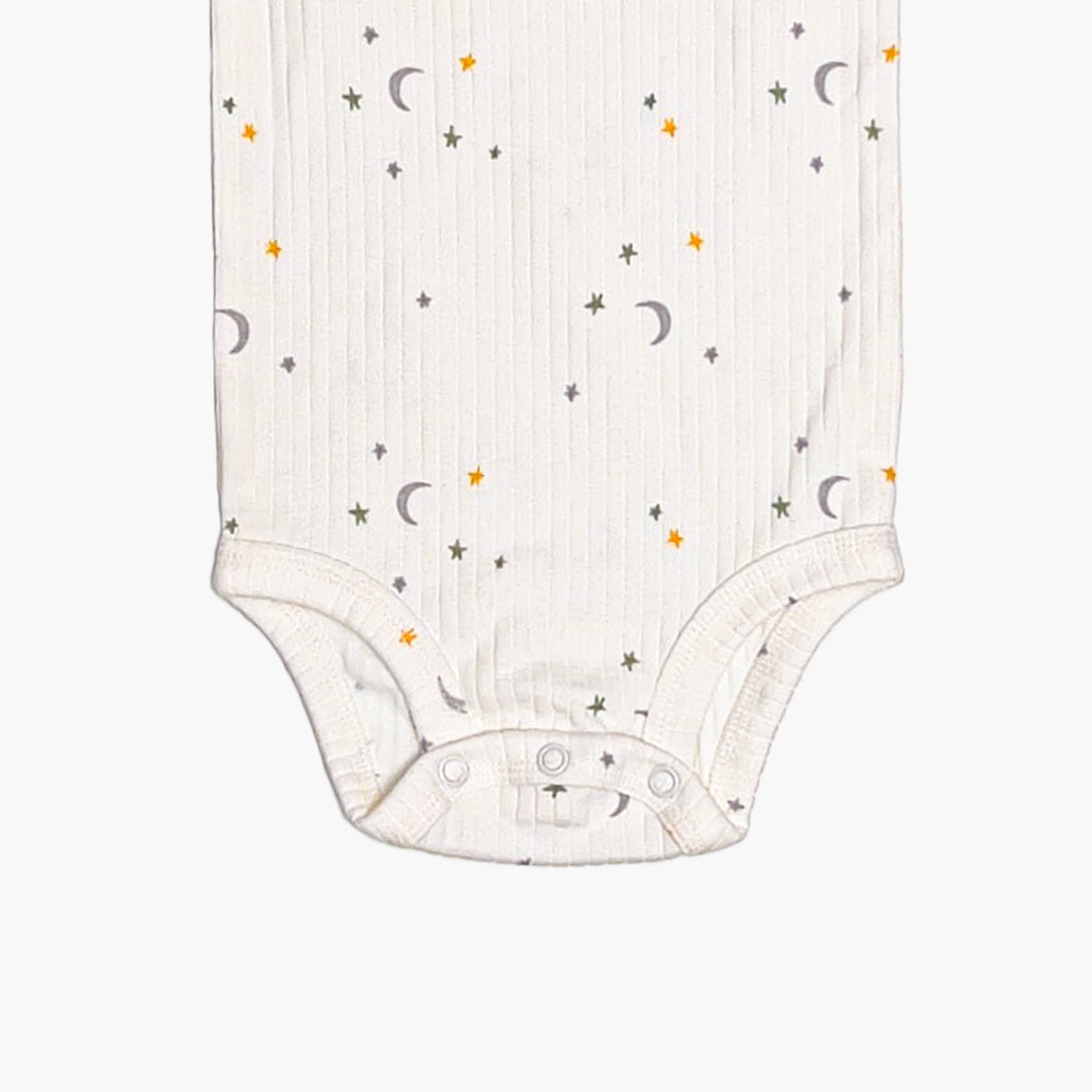 OFF WHITE STAR RIBBED ONESIE