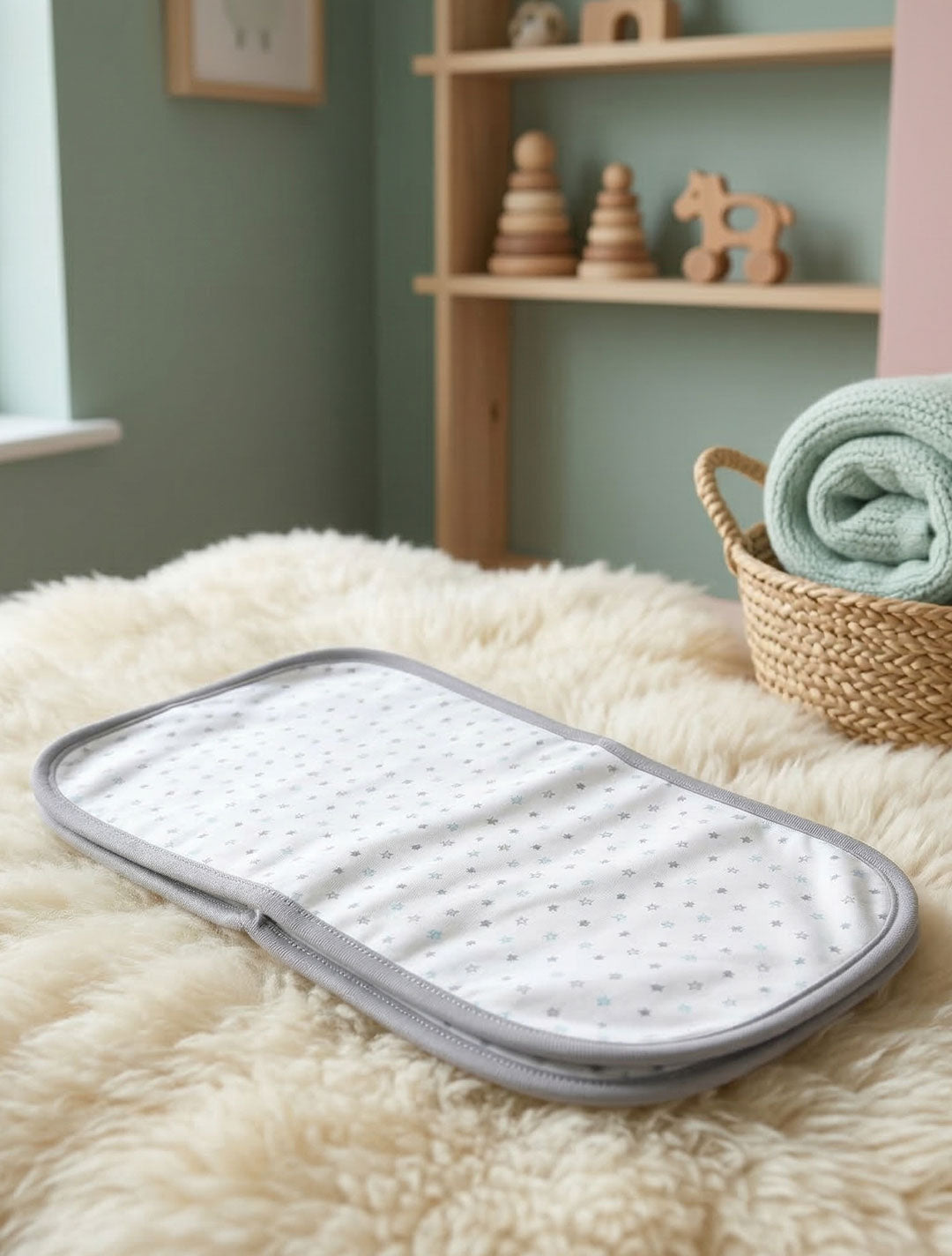 WHITE PRINTED BURP CLOTH