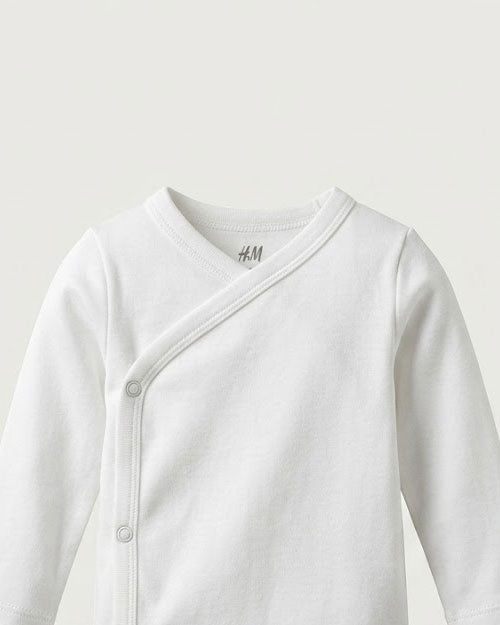White wrap over plain onesie