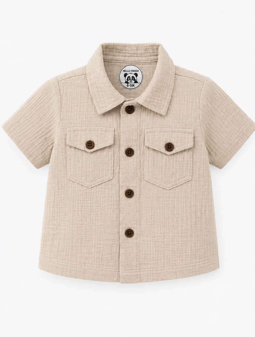 Muslin Shirt & Shorts Co-ord Set – Oatmeal Beige