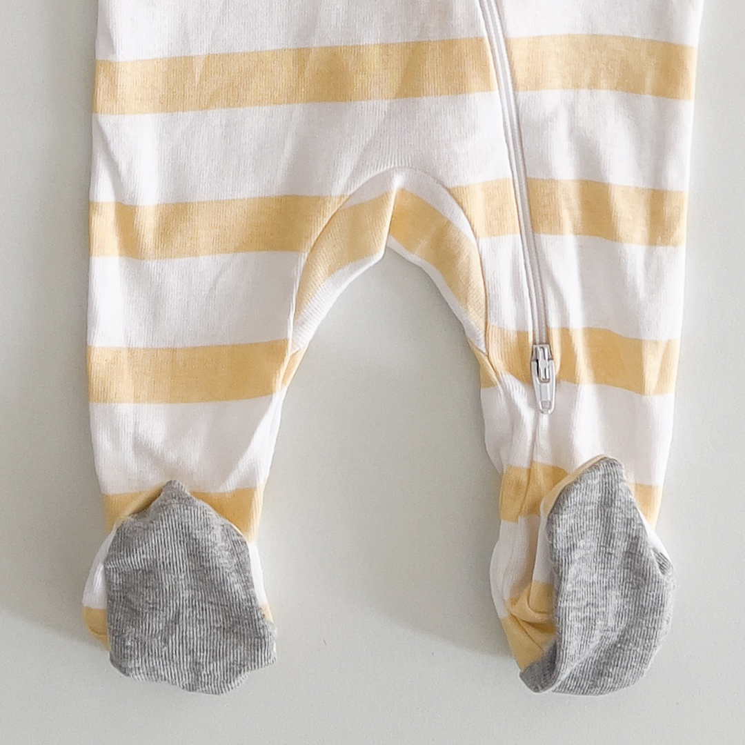 Yellow striped sleepsuit