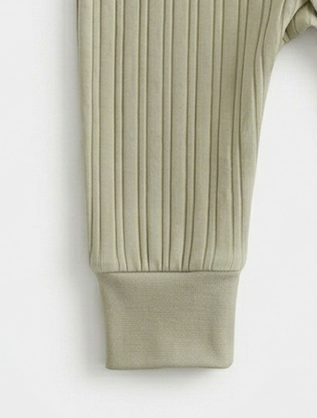 GREEN SAGE RIBBED ROMPER