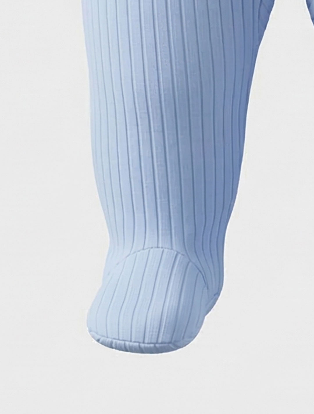 BLUE RIBBED ZIPPER SLEEPSUIT