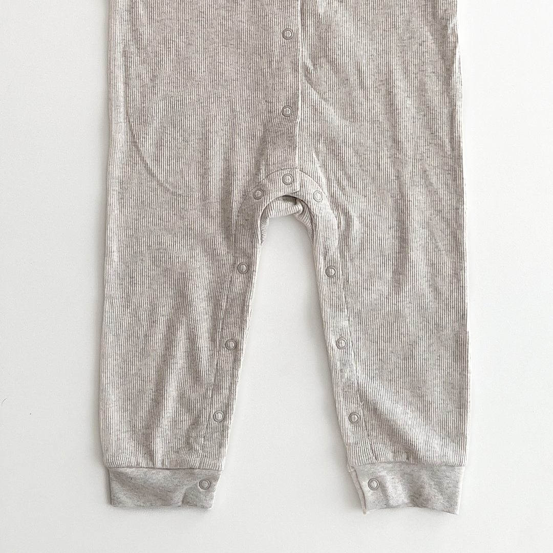 M&S LIGHT GREY RIBBED ROMPER
