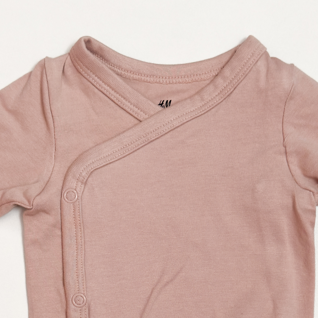 DUSTY PINK WRAPOVER ONESIE