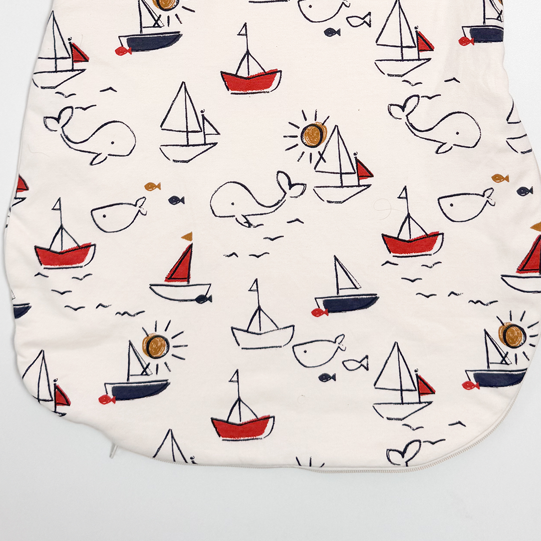 OFF WHITE BOAT PRINTED SLEEEPING BAG