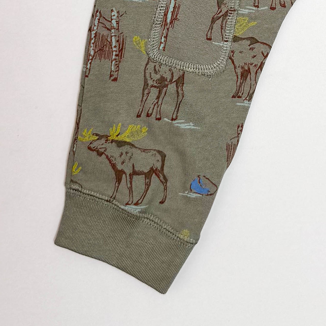OLIVE GREEN PRINTED DUNGAREE