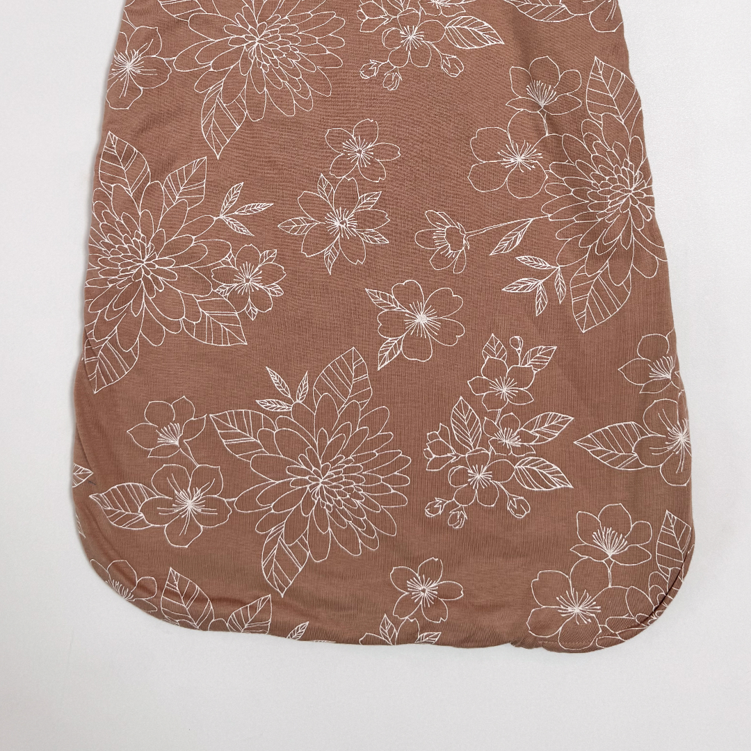 BROWN FLORAL SLEEPING BAG