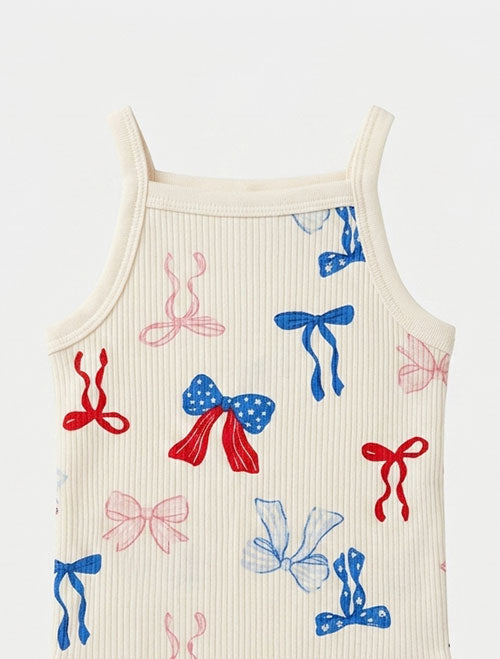 Ribbon ribbed onesie