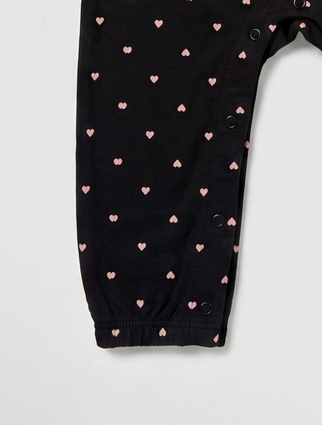 BLACK LOVE PRINT FANCY ROMPER