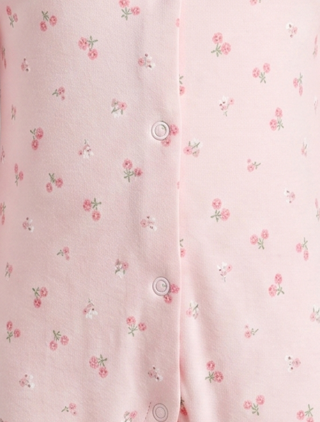 Pink floral printed sleepsuit
