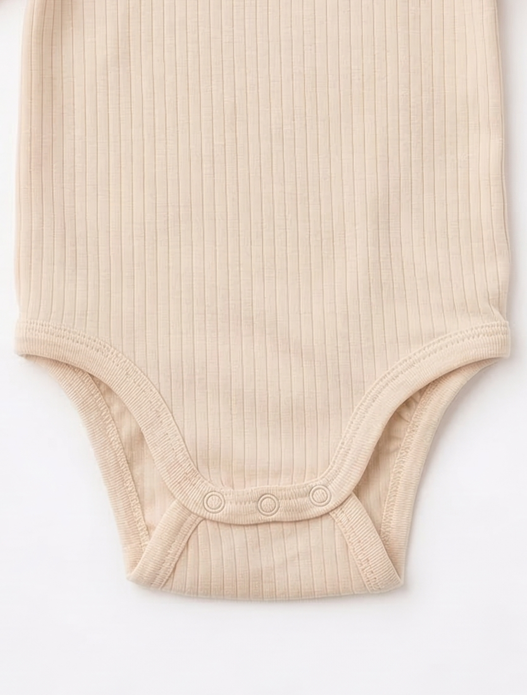 BEIGE CAR PRINTED RIBBED ONESIE