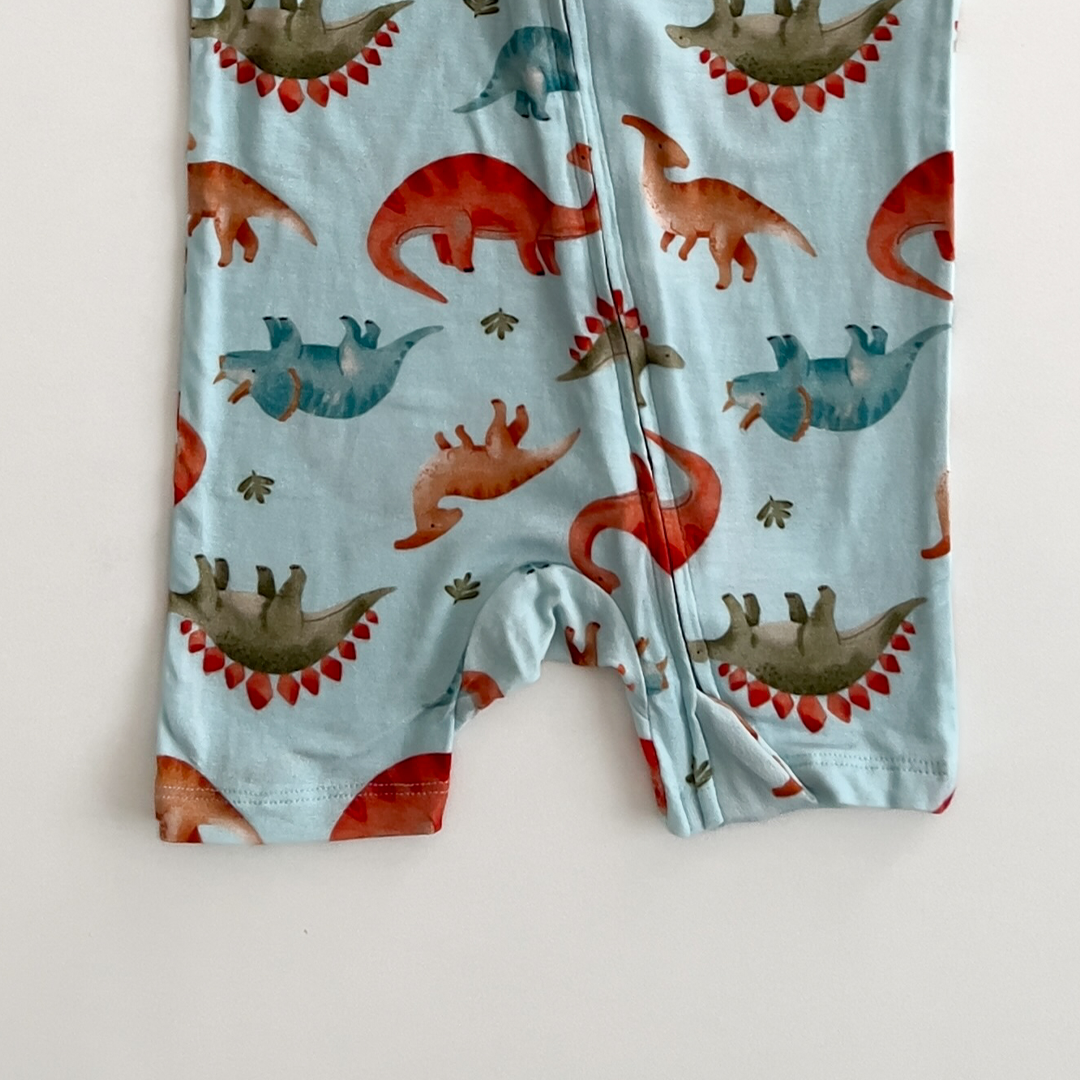 DINOSAUR PRINTED BLUE JUMPSUIT