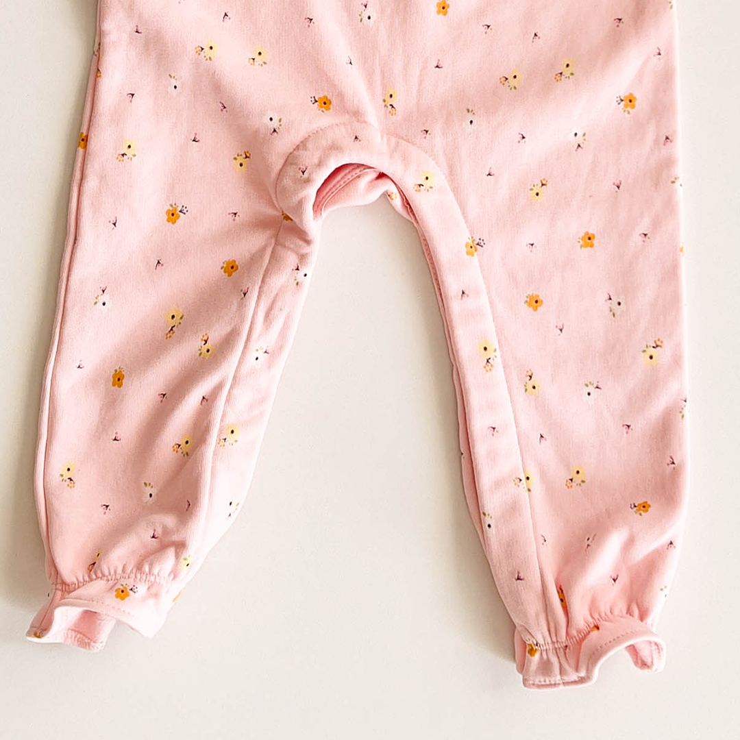 PINK FLORAL DUNGAREE