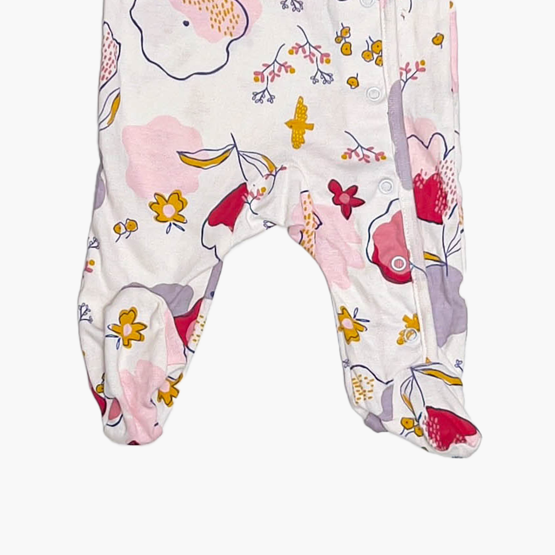 PINK PATTERNED SLEEPSUIT