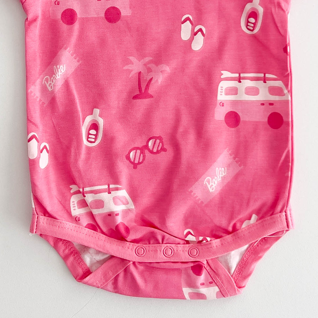 PINK BARBIE PRINTED ONESIE