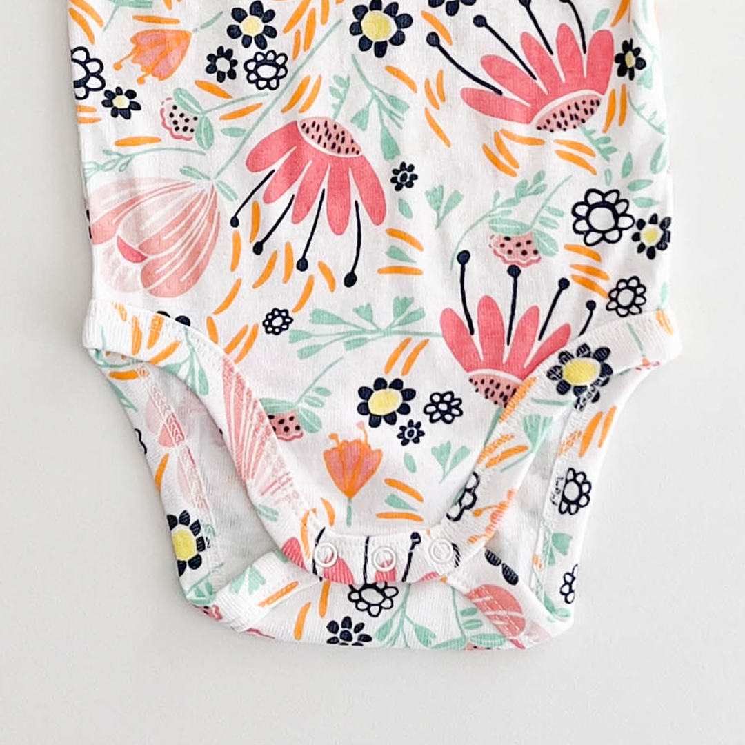 FLORAL COTTON ONESIE