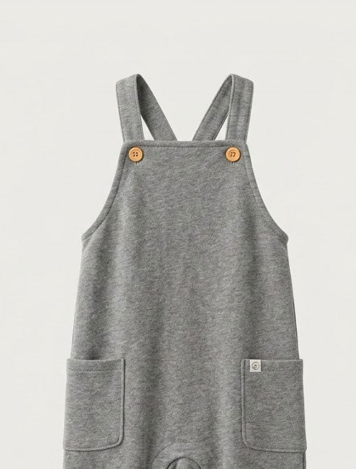 Grey ribbed dungaree
