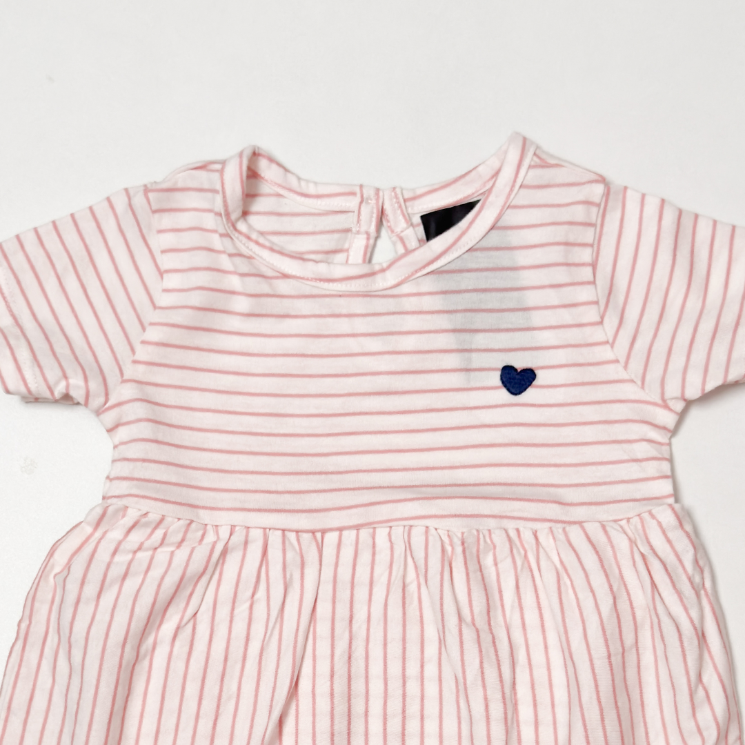 DUSTY PINK STRIPED SUNSUIT
