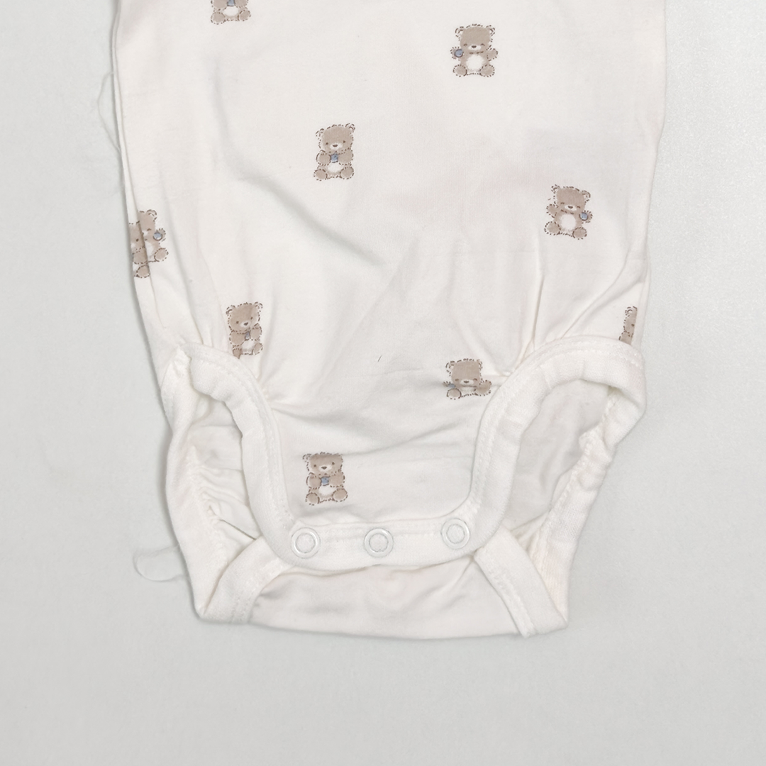 WHITE BEAR PRINTED ONESIE
