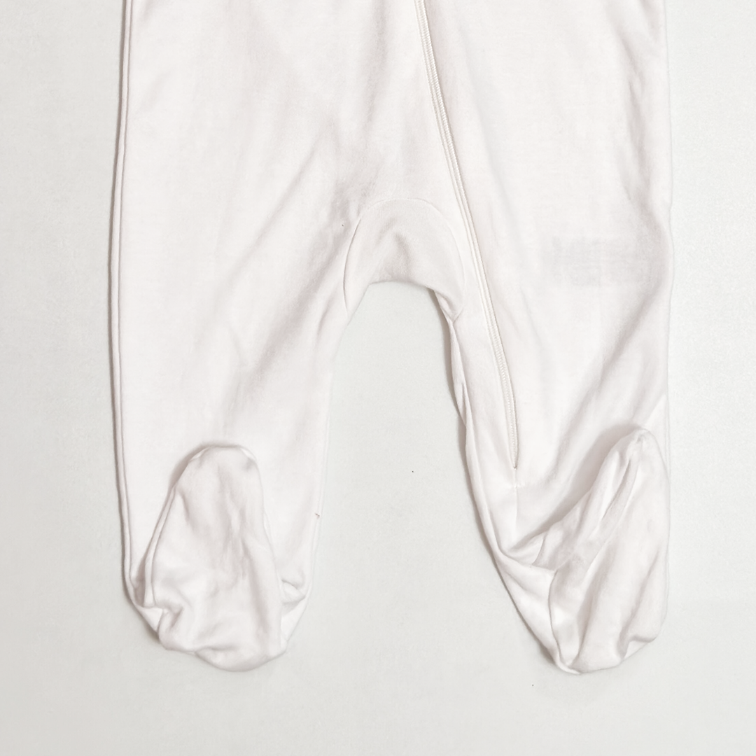 WHITE ZIPPER SLEEPSUIT