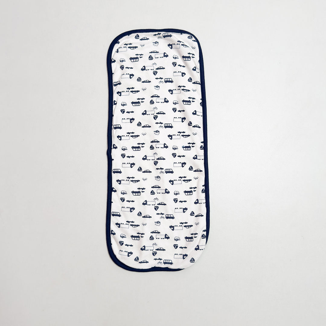 NAVY BLUE CAR PRINTED BURP CLOTH