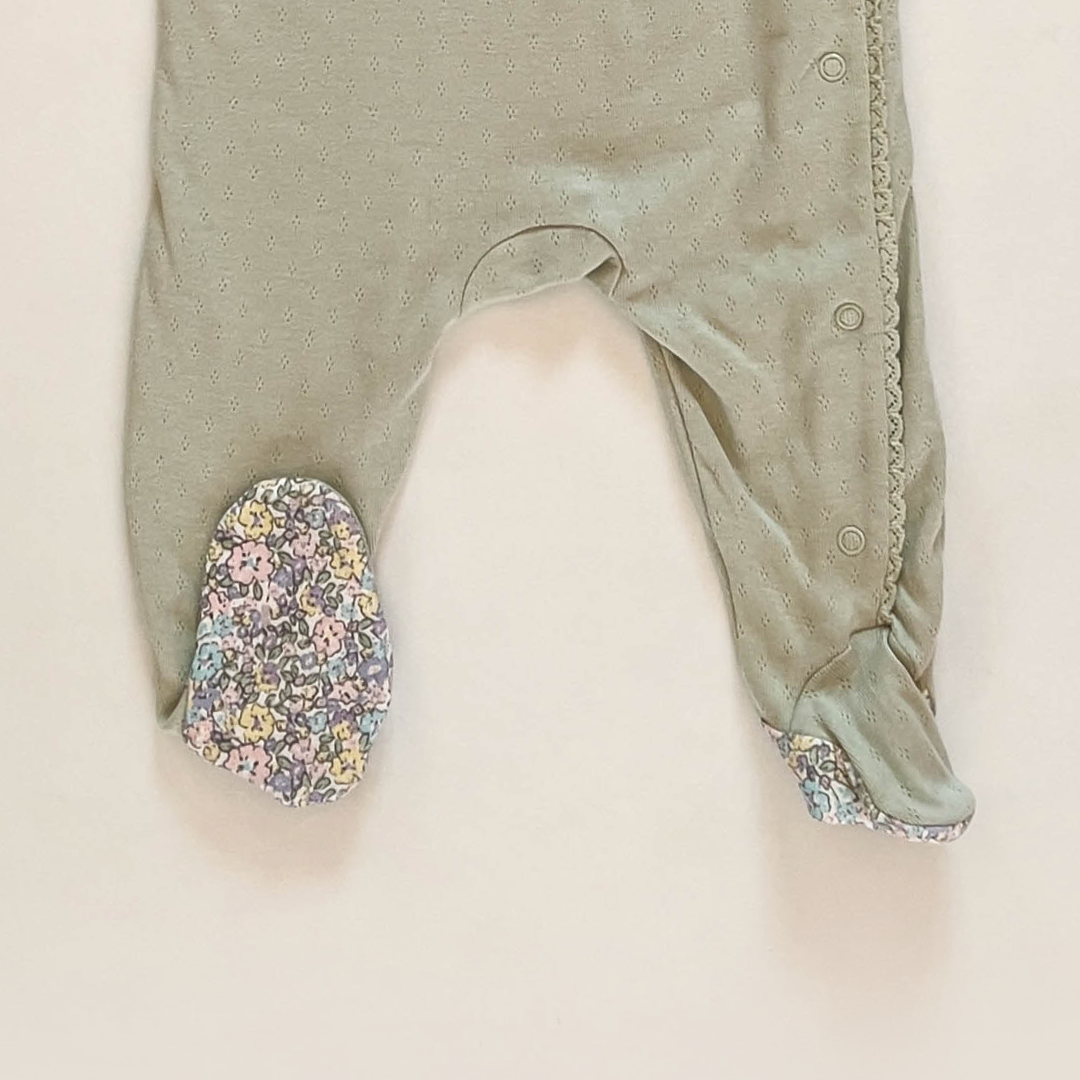 PREMIUM SAGE POINTELLE SLEEPSUIT