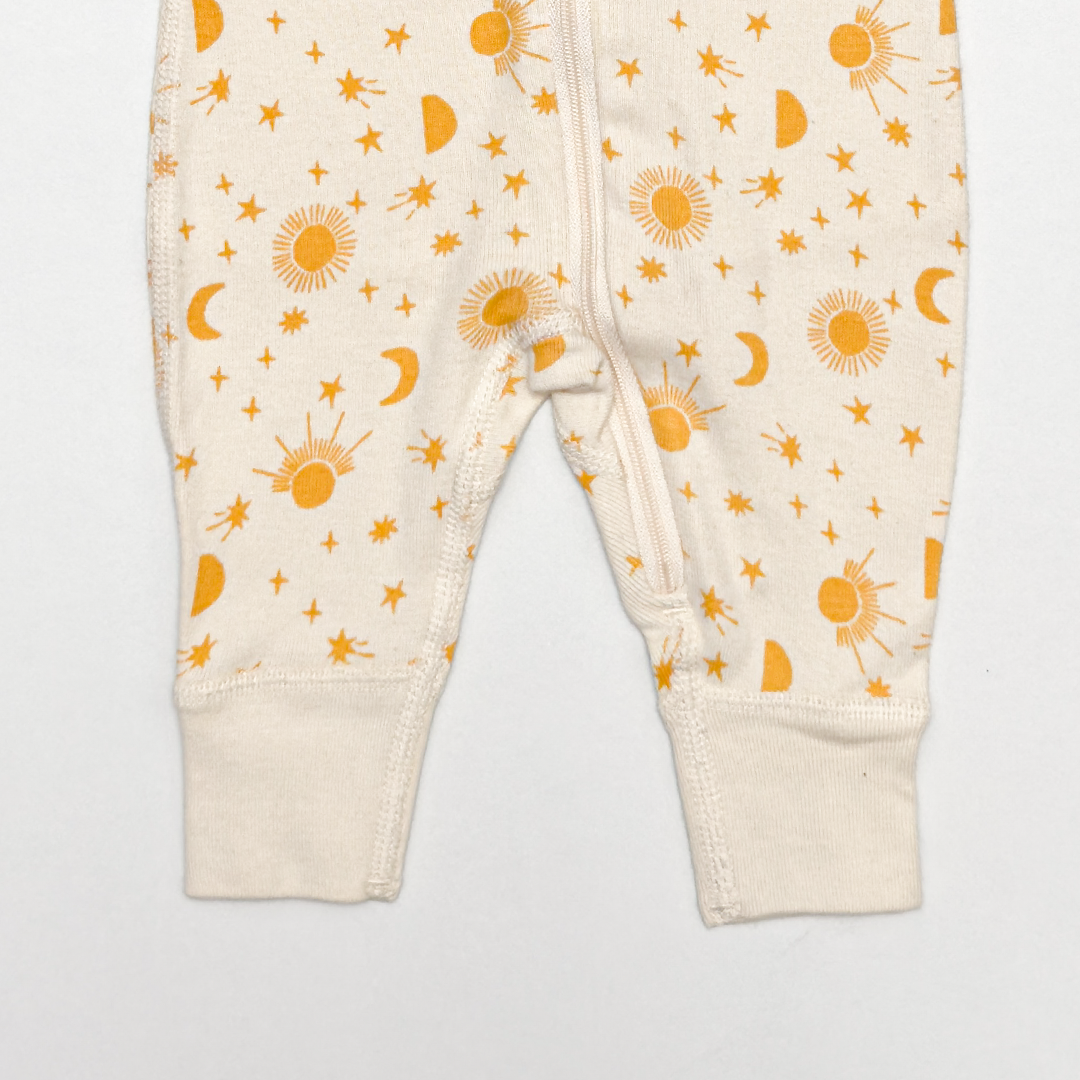 OFF WHITE SUN PRINTED ZIPPER ROMPER