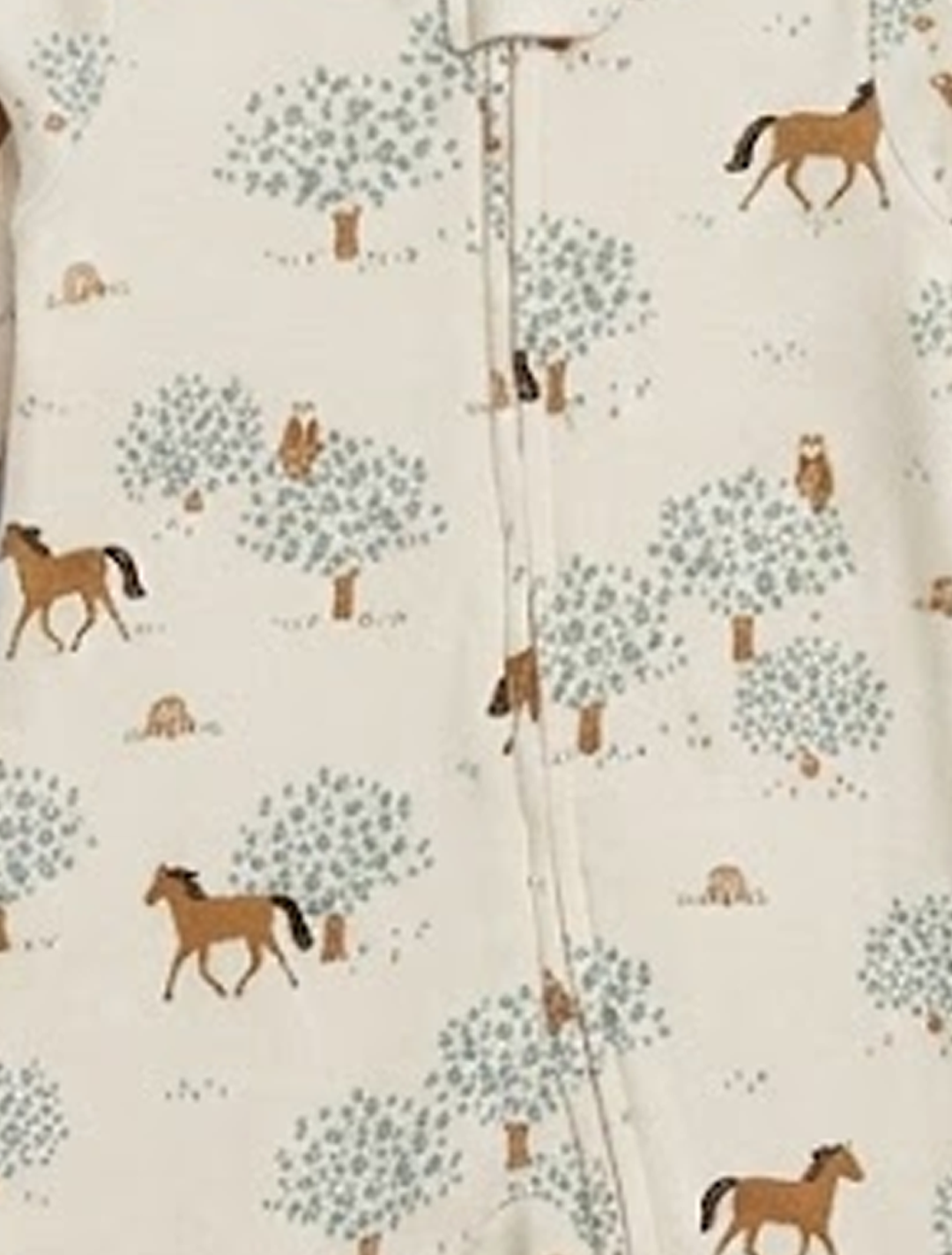 Offwhite printed zipper sleepsuit