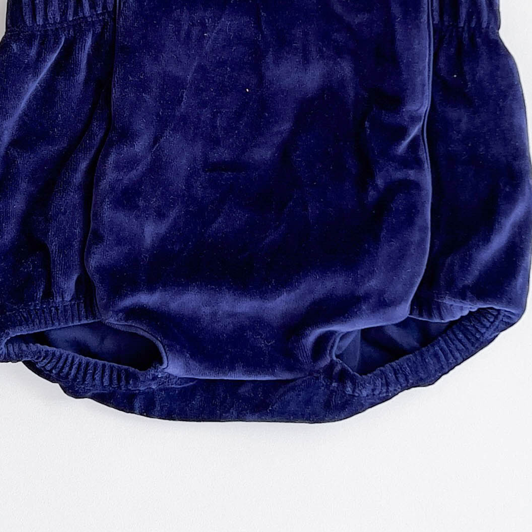 NAVY BLUE VELVET DUNGAREE