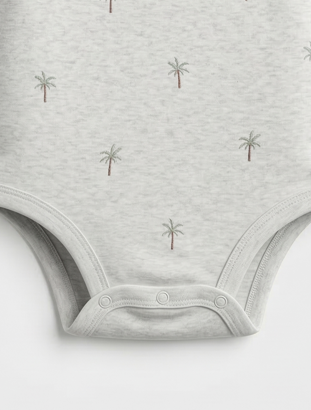 GREY SLEEVELESS PATTERNED ONESIE