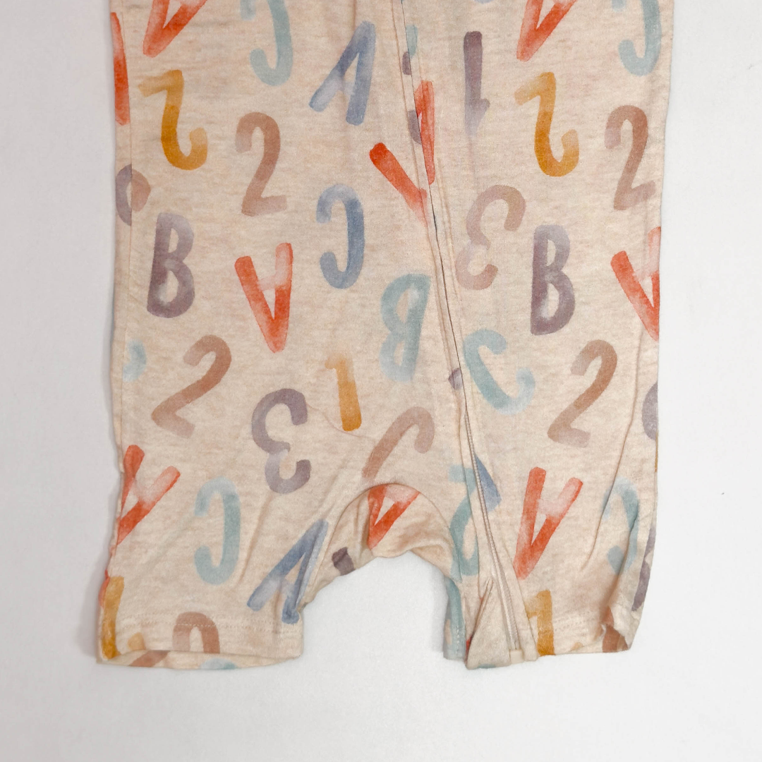 BEIGE PRINTED VISCOUS ZIPPER JUMPSUIT