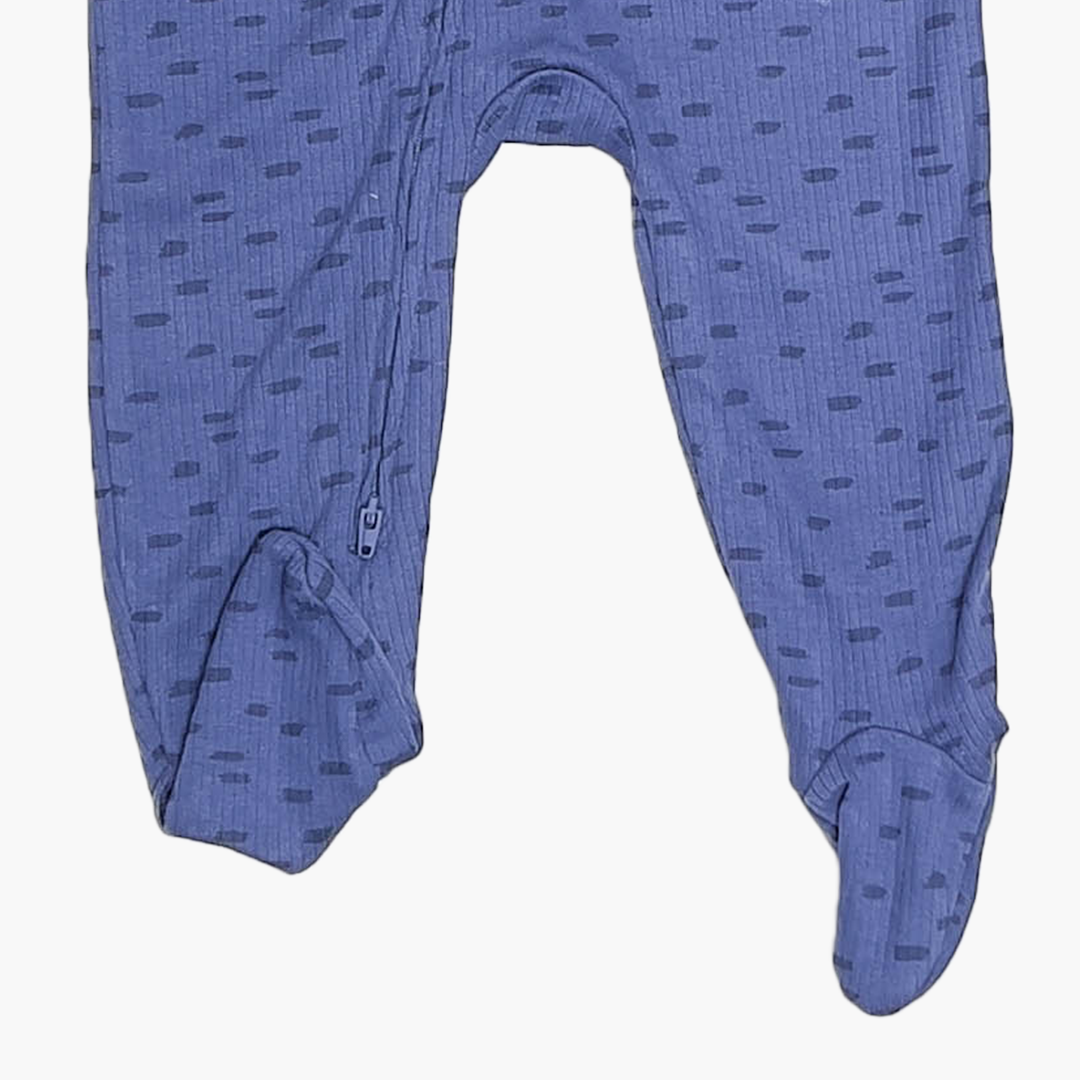 PREMIUM BLUE RIBBED SLEEPSUIT