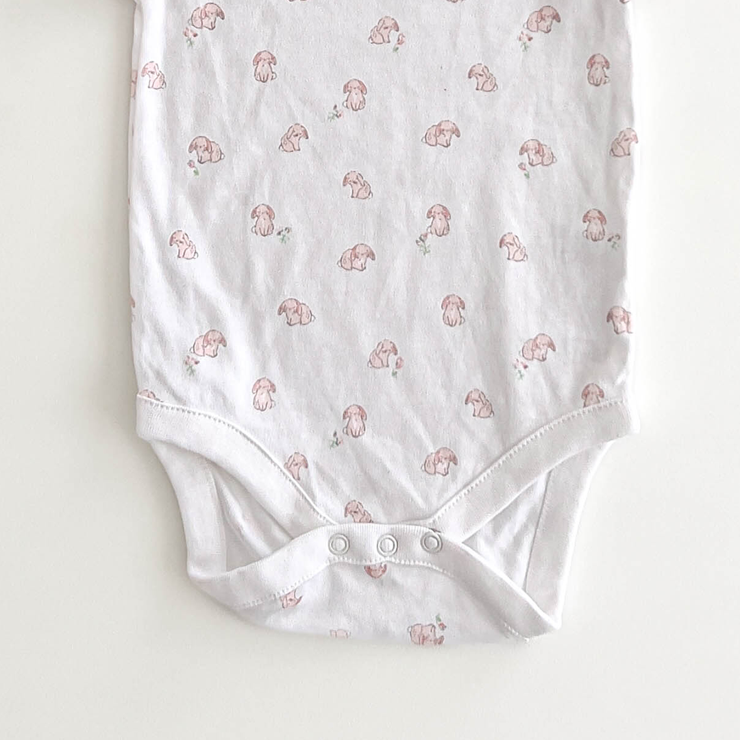 NEXT BABY WHITE BUNNY PRINT ONESIE