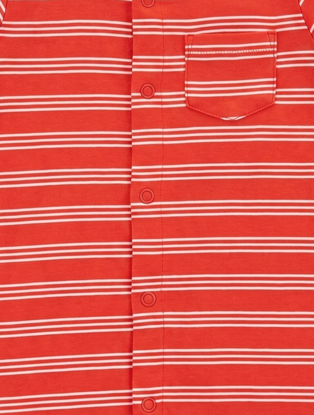Orange striped button jumpsuit