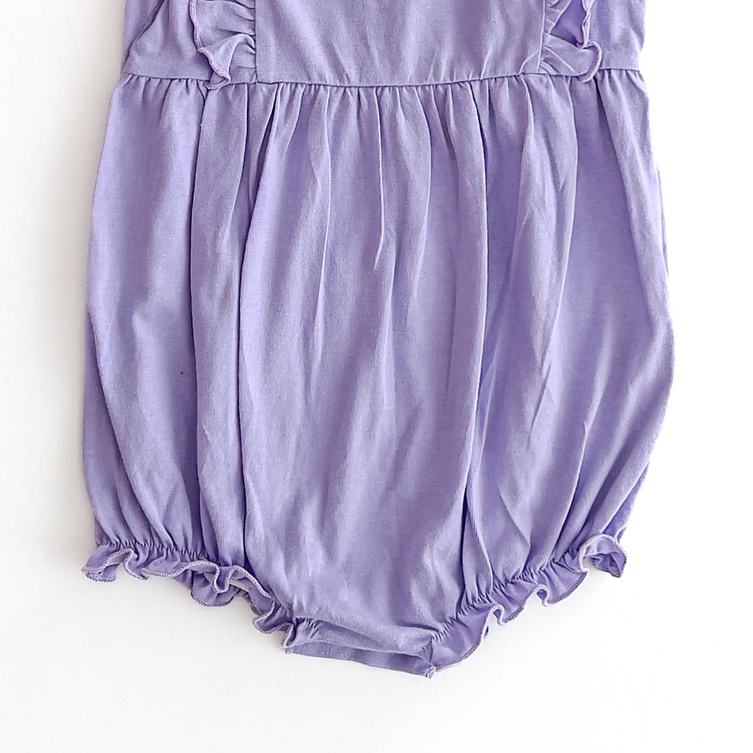 LAVENDER RUFFLED SLEEVE ONESIE