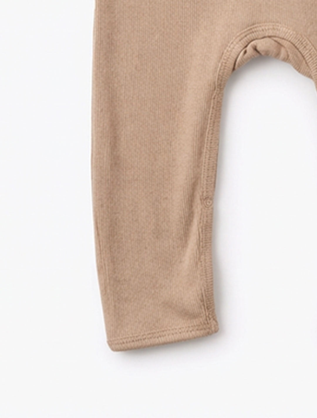 BROWN RIBBED ROMPER