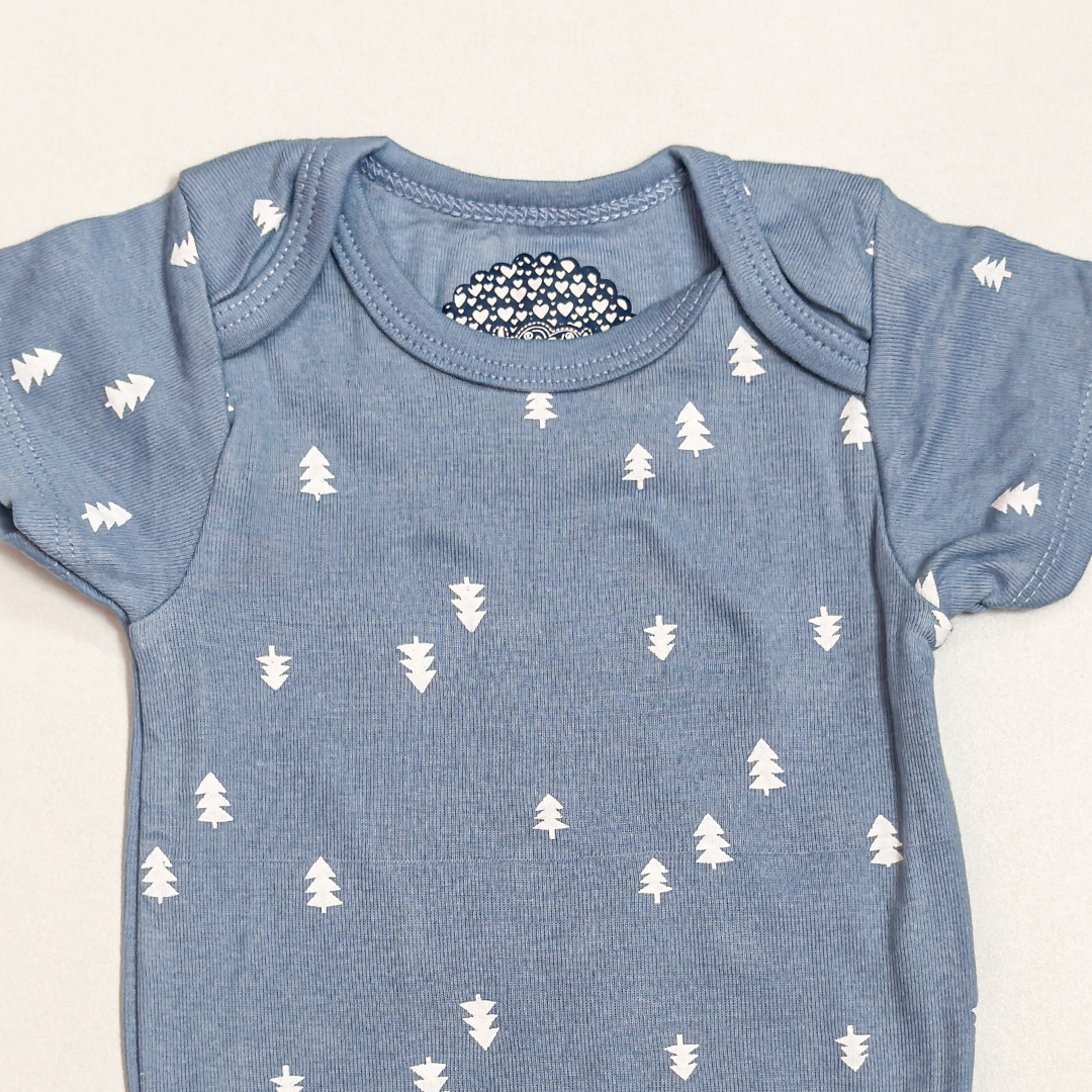 BLUE PATTERNED ONESIE