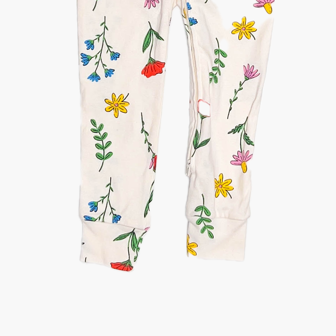 OFF WHITE FLORAL SLIM FITTED ROMPER
